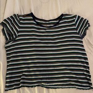 XL striped cropped kohl’s shirt